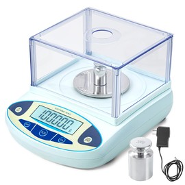 Lab Scale 100g x 0.001g Accuracy - High Precision Laboratory Analytical Balance with 11 Unit Conversion，Adjustable feet, Liquid Level Bubble Overload Alarm. Jewelry/Kitchen Scale