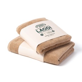 LAODI Premium Hand Towels Mixed House Set, Honey Peach, Beige, 100% Cotton, Thick Quality with 570 g/m2, Made in Portugal