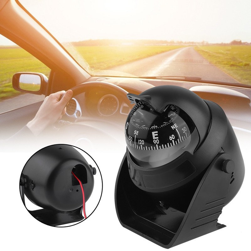 Portable Dash Mount Self adhesive Compass Ball for Marine Boat
