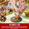 Rolling BBQ Grill Baskets, 2 Pieces, with Wooden Handle, Forks