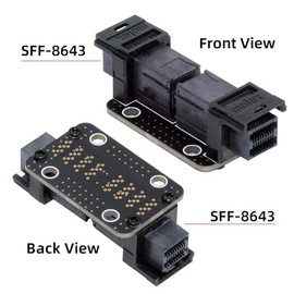 CY Tarjeta PCI-Express 4.0 PCIE5.0 Mini SAS HD SFF-8643 hembra a SFF-8643 hembra PCBA adaptador extensor