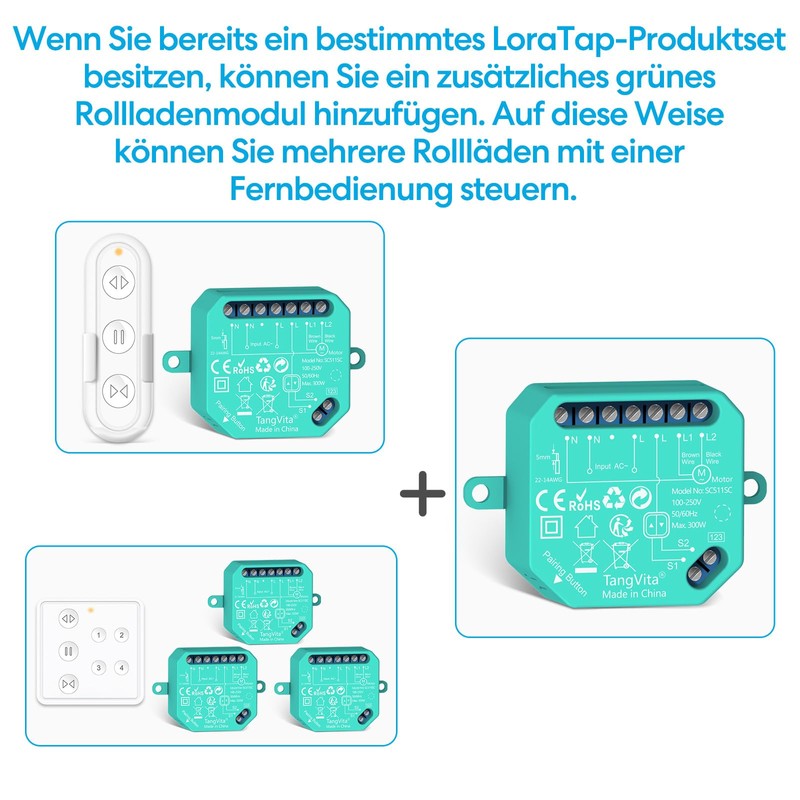LoraTap Wireless Receiver Module for Roller Shutters Only Compatible with