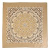 Tan Bandana for Men Women - 100% Soft Cotton, Paisley,