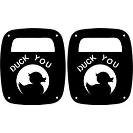 JeepTails Duck You Tail lamp Light Covers (Halogen) Compatible with Jeep Wrangler TJ Models (1997-2006)