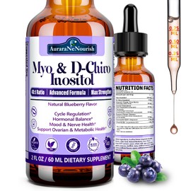 Myo-Inositol & D-Chiro Inositol Supplement For Women, 40:1 Ratio Support Hormone Balance & Ovarian w. Organic Chaste Tree Berry, Ceylon Cinnamon for Healthy Cycle Regulation, Mood, Nerve
