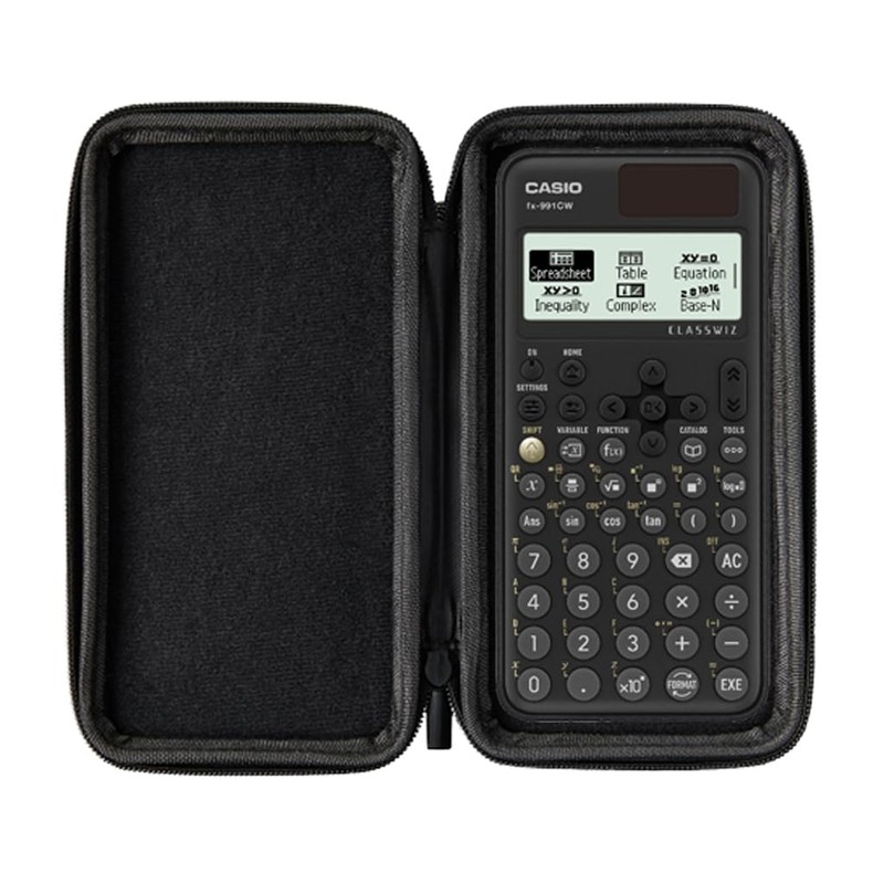 Casio fx-991CW with protective bag from WYNGS in blue -