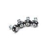 HEROFFIX 4Pcs Black Aluminum Alloy Decorative License Plate Bolt Screw