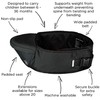 Hippychick Hipseat Baby Carrier, Lightweight Back-Saving Support Waist Stool, Adjustable