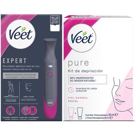 Veet® (Expert Recortador Eléctrico + Pure & Fresh Kit de Depilación Facial)