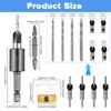 Countersink Drill Bit Set Depth Stop Practical Countersink Wood Drill