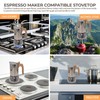 Uncoated 12 Cup Moka Pot 304 Thickened Stainless Steel Coffee