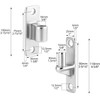 QWORK Farm Fence Gate Hinges, 4-Pieces 304 Stainless Steel Wall