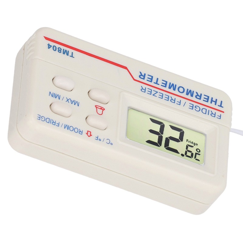 Refrigerator Thermometer Digital Fridge Freezer Temperature Meter Magnetic Back with