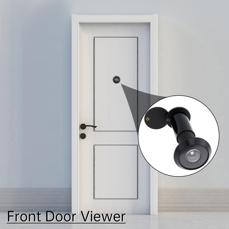 HOJLKLD Door Viewer Peephole,Solid Brass 200 Degree Peep Hole with