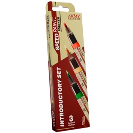 The Army Painter, Speedpaint Marker Introductory Set, 3 x 6ml Speedpaint 2.0 Markers, Green, Red & Yellow Acrylic Contrast Paint Pens for DnD & Warhammer