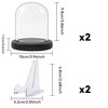 Klmnop 2 Pcs Pocket Watch Glass Display Dome, Clear Decorative