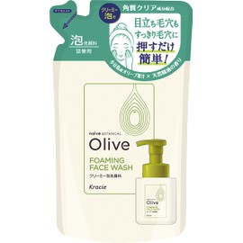 Olive Blessing Naive Botanical Creamy Foaming Face Wash, Refill, 4.9 fl oz (140 ml)