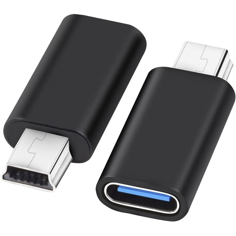 leizhan Mini USB Male to USB-C Female, OTG Adapter Mini