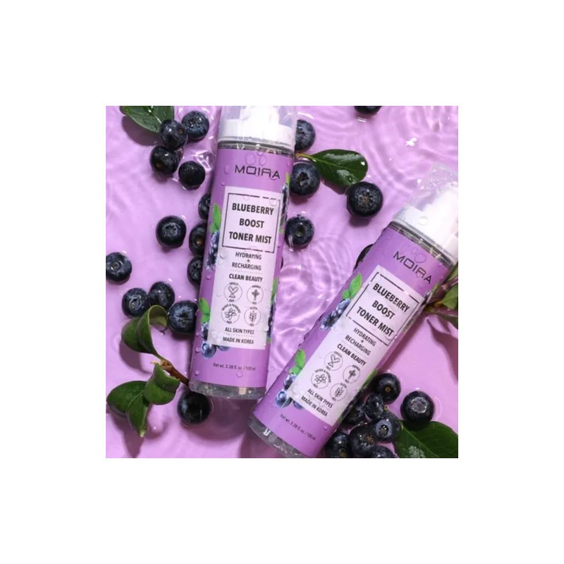Moira Blueberry Toner Mist Rostro Hidratante Vegano 100ml