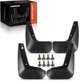 A-Premium Juego de 4 guardabarros con accesorios compatibles con Buick LaCrosse, 2005-2008, sedán, color negro, delantero y trasero (lado del conductor y del pasajero)