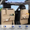 TNAIYH Car Backseat Organizer, 2PCS Leather Woven Multipurpose Vehicle Seat