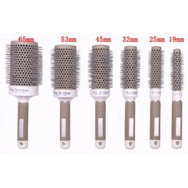 EZB Professional Ceramic Round Bristle Thermal Hairdressing Brushes (XS (19mm))