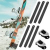 Gosknor 6pcs Snowboard Ankle Ladder Strap Binding+2pcs Buckles, Snowboard Binding