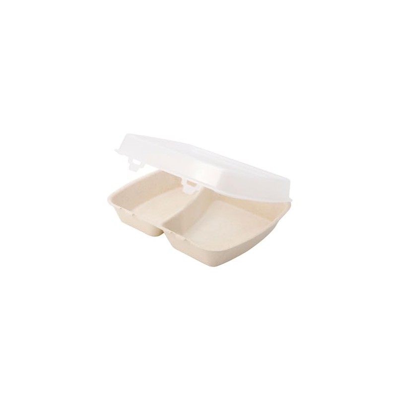 BIOZOYG Reusable Menu Containers with 2 Compartments HP4/2 Pack of