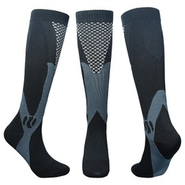 2 Pairs Compression Socks - Compression Socks Women & Men Circulation - Best for Medical,Running,Athletic (as1, alpha, m, regular, regular, black)