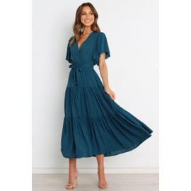 Petal & Pup Women's Barker Dress, Teal, Medium