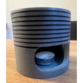 Softstone Nero Incense Burner / Tea Light with Stainless Steel Strainer