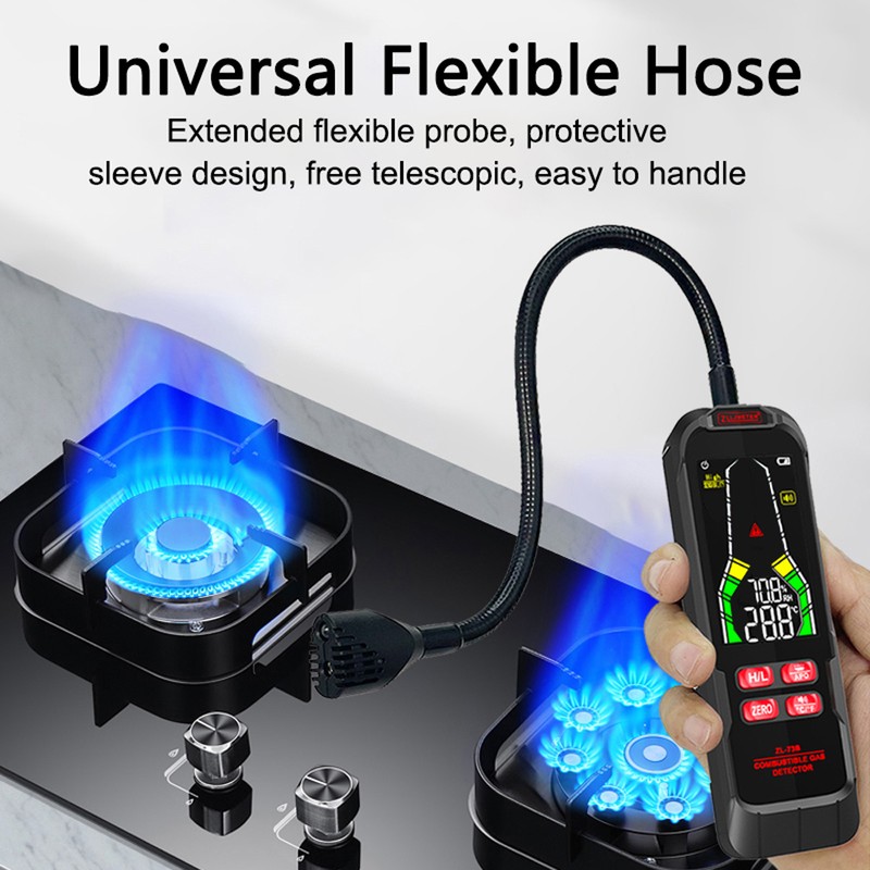 Combustible Gas Detector High Accuracy LCD Display Combustible Gases Leakage