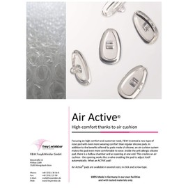 SPORTS WORLD VISION 1 Pair of Active Air Nose Pads Germany Click System Screw System 6 Sizes, Click