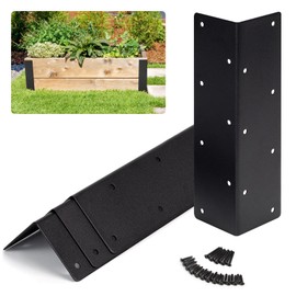 8PCS Metal Raised Garden Bed Corner Brackets, 11"" x 3"" x 3"" Rust-Proof Thickened Raised Bed Corner Brackets for 12"" - 24"" Flower Beds with Screws, Great for Vegetables, Flower Pots and Furniture