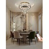 Flashing God Dia 12" Crystal Mini Chandelier Crystal Gold Ceiling