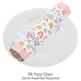Big Dot of Happiness Hello Rainbow - No Snap Boho Baby Shower and Birthday Party Table Favors - DIY Cracker Boxes - Set of 12