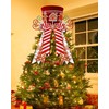KAHEIGN Christmas Tree Topper, 25CM Large Red Xmas Tree Top
