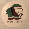NEW Ivory Ella Round Christmas Elf Sticker Decal