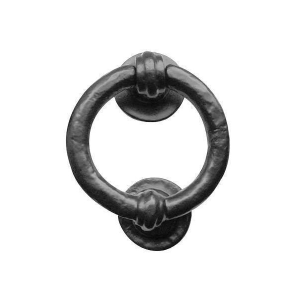 Frelan Hardware Iron Black Antique Ring Door Knocker 102Mm