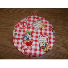 Pot Holders Heat Resistant Pocket Kittens Potholders Handmade Double Insulated Quilted Hot Pads Trivets 9 inches Round