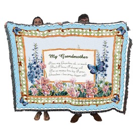 My Grandmother - Audrey Jean Roberts - Blanket Throw Woven from Cotton - Made in The USA (72x54)