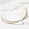 2pcs Double Layer Rhinestone Headband for Woman, Non-Slip Bling Metal