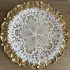 2Pack Round Lace Placemats for Dining Table,11inch Diameter Delicate Floret