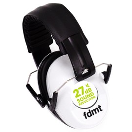 Noise Reduction Earmuffs for Kids & Adults - Lightweight Hearing Protection Headphones Approved by European & North American Safety Standards - Noise Cancelling for Autism, Shooting, Airplane - White