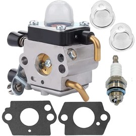 Carburettor Replacement for Stihl FS38 FS45 FS46 FS55 FS55r FS55rc FS74 FS75 FS80 FS85 KM55 HL45 KM55r Lawnmower Trimmer, Carbu Kit with Gasket, Spark Plug and Spark Bulbs