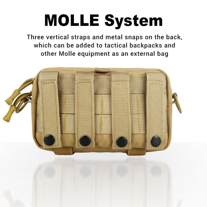 Tactical Molle Pouch, 1000D Nylon Waterproof Utility Tool Pouch Gadget