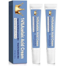 2 cremas de ácido azelaico, 14% de ácido azelaico para el rostro con niacinamida y cuidado facial suave hialurónico, 20 g cada uno