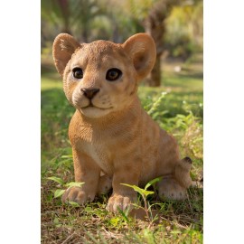 Hi-Line Gift Ltd. Baby Lion Statue Decor Sitting Garden Statue, Garden/Home Decor Tabletop
