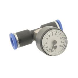 IQS Pressure Gauge for Cable Installation 0-10 Bar, 8 mm Hose, IQS Standard