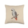 African Grey Parrot Mom Bird Lovers Throw Pillow